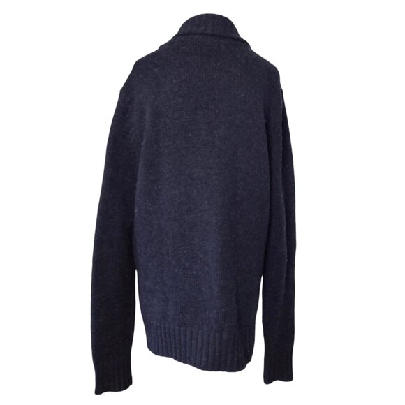 H&M Lambswool Blend Men's Shawl Cardigan Sweater Size M Toggle Boho Grandpa - Picture 6 of 9